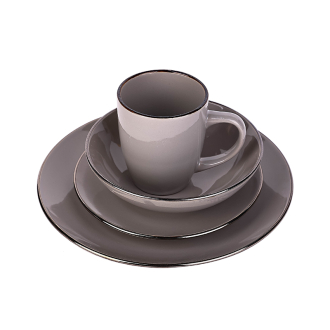 Nadstar Dinner Set 16pcs Porcelain Mug 4pcs  Plate 4pcs  Bowl 4pcs  Soup Plate 4pcs 2023024