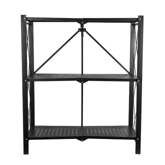 Nadstar Storage Rack Stainless Steel 3 Layers With Wheels Foldable HP95-776H