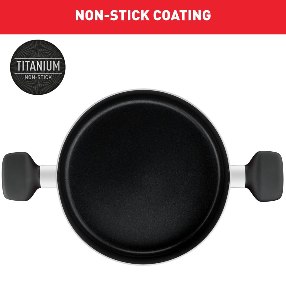 Tefal Super Cook Stew Pot 22Cm + Lid Non Stick Thermo Signal 100% Safe Stew Pan Black Aluminium B4594584 5 Tefal Super Cook Stew Pot 22Cm + Lid Non Stick Thermo Signal 100% Safe Stew Pan Black Aluminium B4594584