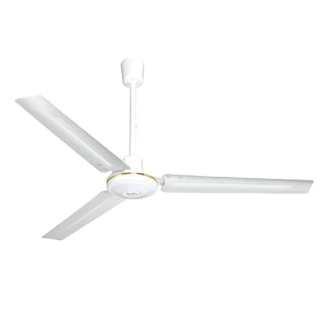 Decakila Ceiling Fan 56" 3 Blades 70W  Indoor Ceiling Fan Brushed Nickel with Brushed Nickel Steel Blades KEFC076W