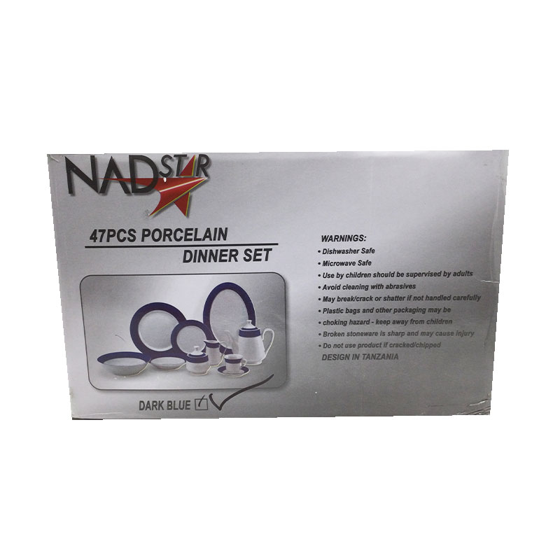 Nadstar Dinner Set 47Pcs Porcelain Black Rspd001 3 Nadstar Dinner Set 47Pcs Porcelain Black Rspd001