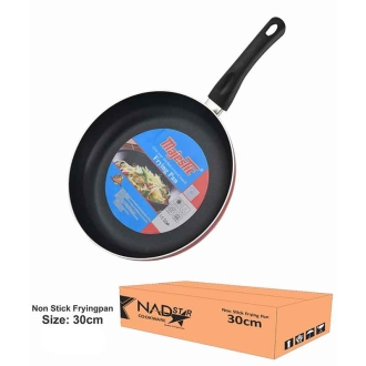Nadstar Frypan 30CM Nonstick Interior For Low Fat Healthy Cooking Stainless Steel Fitting Extra Heavy Ceramic Gas  Electric & Hob FP30
