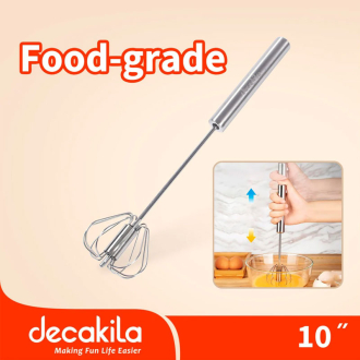 Decakila Whisker 10" Premium 53G Stainless Steel Egg Beater  Egg Mixer  Manual Whisk KMTT065M