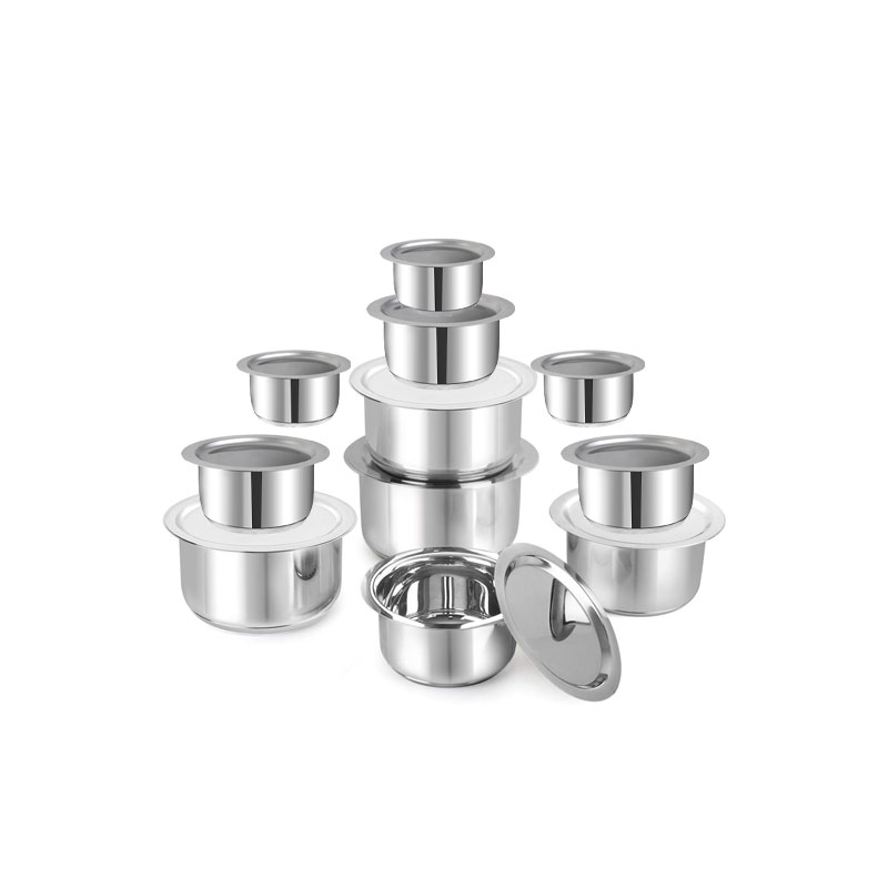 Nadstar Aluminum Sufuria 12Pcs With Lid 12-23 Cookware Set Tope Cooking Pot With Lid And Handle For Commercial Use - Kitchen Heavy Duty Half Polished 1 Nadstar Aluminum Sufuria 12Pcs With Lid 12-23 Cookware Set Tope Cooking Pot With Lid And Handle For Commercial Use - Kitchen Heavy Duty Half Polished