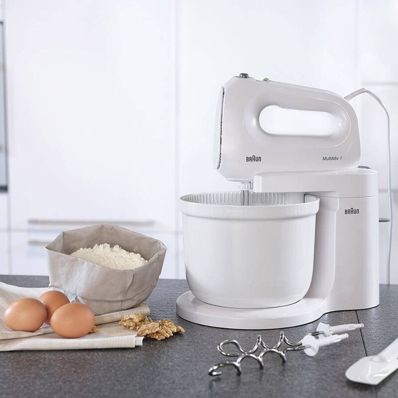 Braun 2 In 1 Hand And Stand Mixer 3L With Attachments 400W 4 Speeds + Turbo Automatic Driven Hm101Ai-Hm1070Wh 4 Braun 2 In 1 Hand And Stand Mixer 3L With Attachments 400W 4 Speeds + Turbo Automatic Driven Hm101Ai-Hm1070Wh