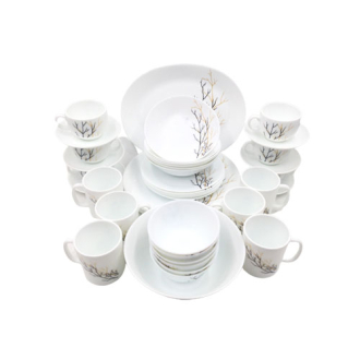 La Opala Dinner Set Flowered Golden Fall Ivory 44pcs 0916