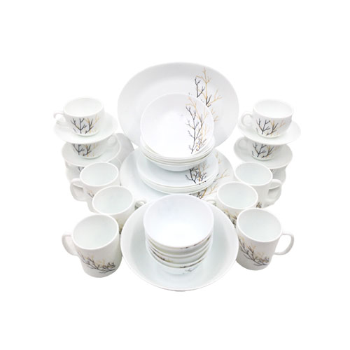 La Opala Dinner Set Flowered Golden Fall Ivory 44Pcs 0916 1 La Opala Dinner Set Flowered Golden Fall Ivory 44Pcs 0916