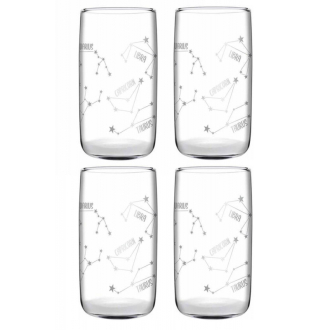 Pasabahce Iconic Zodiac Décor 4pcs Long Glass 540ml 420039