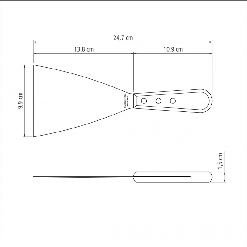 Tramontina Scraper Spatula 5&Quot; Stainless Steel Blade, Red Polywood Treated Wood Handle 21166/175 6 Tramontina Scraper Spatula 5&Quot; Stainless Steel Blade, Red Polywood Treated Wood Handle 21166/175