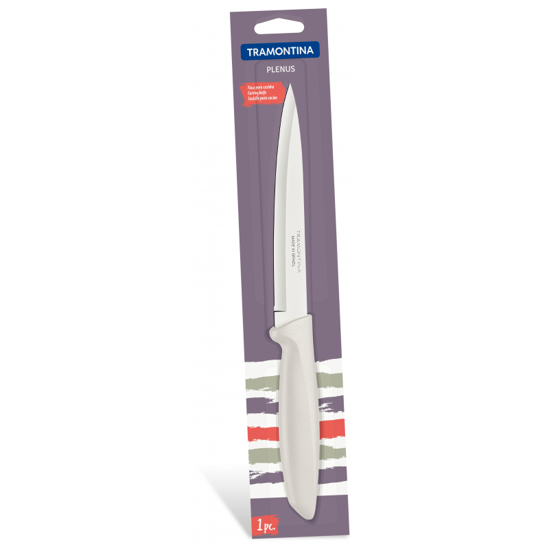 Tramontina Plenus Utility Knife With 6&Quot; Stainless Steel Blade And Off White Polypropylene Handle 23424/136 2 Tramontina Plenus Utility Knife With 6&Quot; Stainless Steel Blade And Off White Polypropylene Handle 23424/136