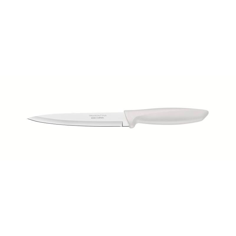 Tramontina Plenus Utility Knife With 6&Quot; Stainless Steel Blade And Off White Polypropylene Handle 23424/136 1 Tramontina Plenus Utility Knife With 6&Quot; Stainless Steel Blade And Off White Polypropylene Handle 23424/136