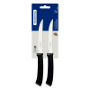 Tramontina Felice Barbecue Knife 5'' Stainless Steel Blades, Smooth Edge & Black Polypropylene Handles 2pc Set 23493/205