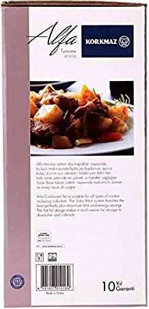 Korkmaz Alfa Casserole 18X10Cm / 2.5L A1017 3 Korkmaz Alfa Casserole 18X10Cm / 2.5L A1017