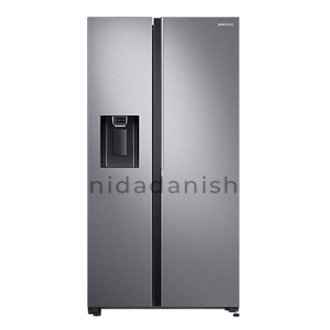 Samsung Refrigerator 617L with Sleek & Seamless Design, Side By Side.  SpaceMax, Digital Inverter, Auto Ice Maker, Non-plumb Dispenser Silver RS64R5111M9