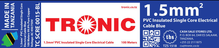 Tronic 1.5 Mm Single Core Cable 5 Tronic 1.5 Mm Single Core Cable