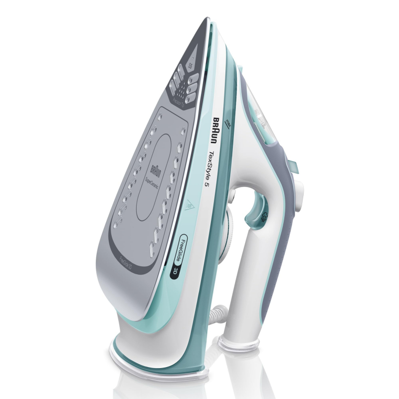 Braun Steam Iron 300Ml Tank Dry And Spray Function 2000W Ts510 Adjustable Temperature Technology Ceramic Nonstick Plate 95G Per Min Vertical Steam Shot 4 Braun Texstyle 5 Steam Iron - Eloxal Sole Plate Anti-Drip System 300Ml Water Tank Capacity Ts510