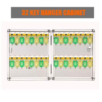 Generic Key Box Holder with Key Lock 32 Keys Aluminium (Keychain Included)