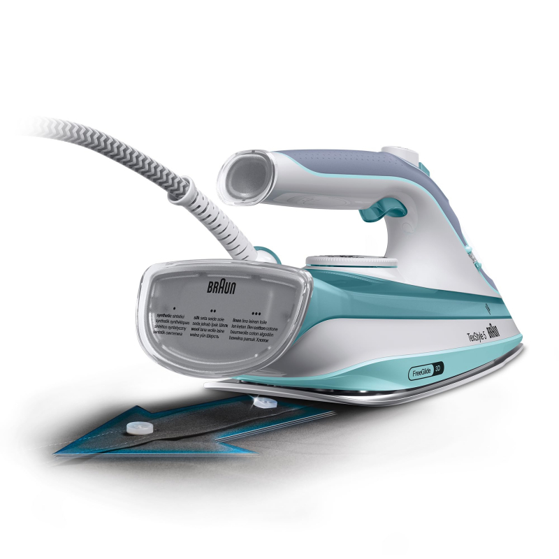 Braun Steam Iron 300Ml Tank Dry And Spray Function 2000W Ts510 Adjustable Temperature Technology Ceramic Nonstick Plate 95G Per Min Vertical Steam Shot 7 Braun Texstyle 5 Steam Iron - Eloxal Sole Plate Anti-Drip System 300Ml Water Tank Capacity Ts510