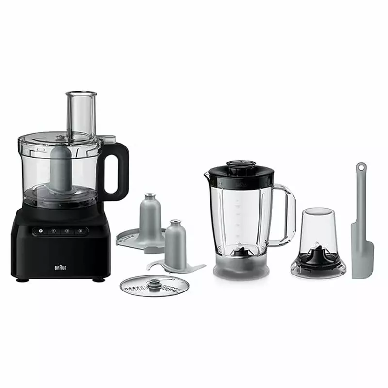 Braun Food Processor 7 Attachment , 800W, 2 Speeds, Pulse Function, 1.2L Capacity, Blender &Amp; Bowl 2L , Slicing And Grating Disc, Dough, Ice Crusher Blade, Fp301Ai-Fp3132Bk 2 Braun Food Processor 7 Attachment , 800W, 2 Speeds, Pulse Function, 1.2L Capacity, Blender &Amp; Bowl 2L , Slicing And Grating Disc, Dough, Ice Crusher Blade, Fp301Ai-Fp3132Bk