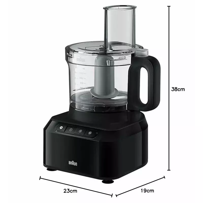 Braun Food Processor 7 Attachment , 800W, 2 Speeds, Pulse Function, 1.2L Capacity, Blender &Amp; Bowl 2L , Slicing And Grating Disc, Dough, Ice Crusher Blade, Fp301Ai-Fp3132Bk 9 Braun Food Processor 7 Attachment , 800W, 2 Speeds, Pulse Function, 1.2L Capacity, Blender &Amp; Bowl 2L , Slicing And Grating Disc, Dough, Ice Crusher Blade, Fp301Ai-Fp3132Bk