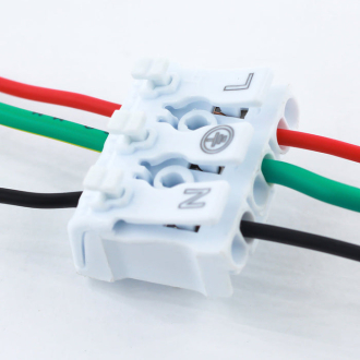 Tronic Connector with Button (L+N+E) 16Amps 3 Way Wire