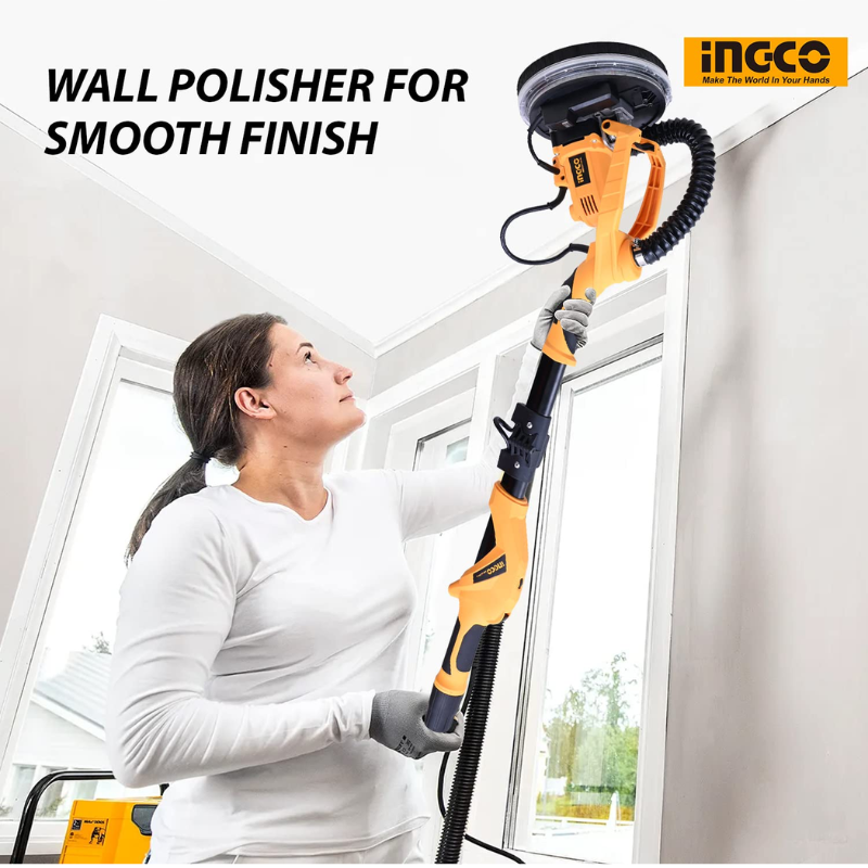 Ingco Drywall Sander 1050W With Integrated Work Light, 12Pcs Sand Papers Dws10501 6 Ingco Drywall Sander 1050W With Integrated Work Light, 12Pcs Sand Papers Dws10501
