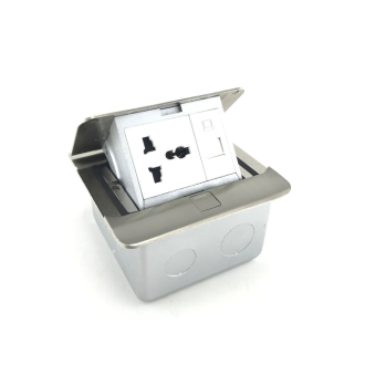 Tronic Single Floor Socket with 1 Data Port