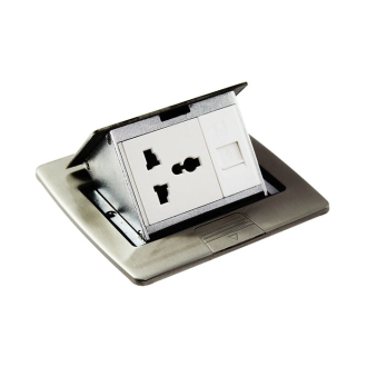 Tronic Floor Socket 1G Universal + RJ45 Data