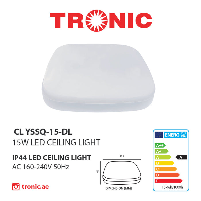 Tronic Square Led Ceiling Light 15 Watts 3 Tronic Square Led Ceiling Light 15 Watts
