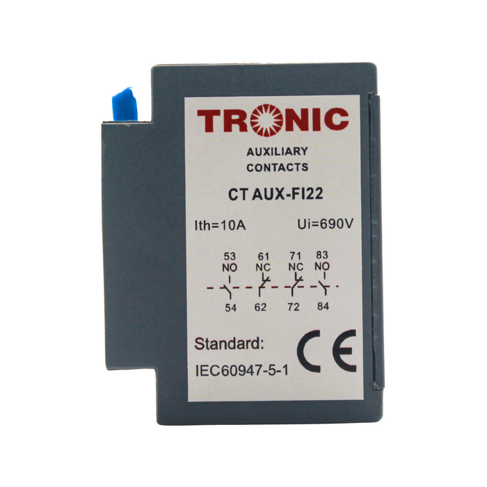 Tronic Auxiliary Contact Top Mount 2No+2Nc 1 Tronic Auxiliary Contact Top Mount 2No+2Nc