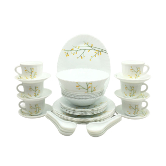 La Opala Dinner Set Citron Weave Classique 38 Pieces LW038