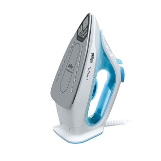 Braun Steam Iron 2000W Texstyle 1 Non-Stick Soleplate 220ML Light Qucik Self-Clean Rapid Heat 12710000-SL1050BL