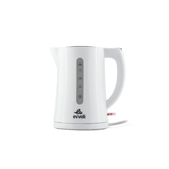 Evvoli Concealed Coil Electric Kettle 1.7L with BPA Free Plastic 2200W EVKA-KE17LW