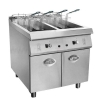 Generic Commercial Freestanding Deep Fryer Gas 52L (26L x 2 Baskets) Stainless Steel