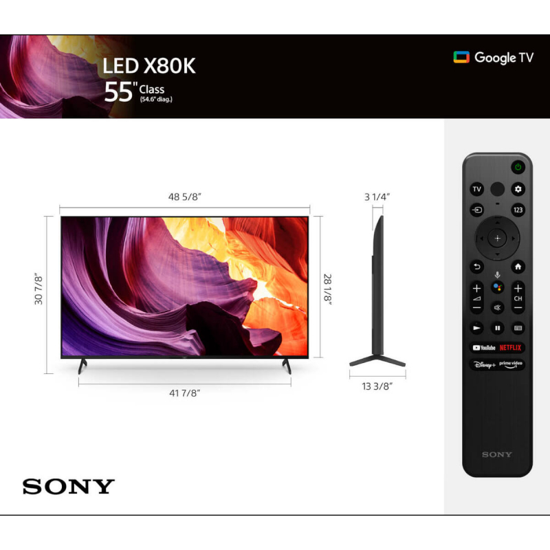Sony 55&Quot; Led 4K Hdr Smart Google Tv, Triluminos Display, Dolby Vision &Amp; Atmos, Motionflow Xr Technology, 4K X-Reality Pro, Bravia Cam With Gesture Control, Bezel Design Kd-55X80K 8 Sony 55&Quot; Led 4K Hdr Smart Google Tv, Triluminos Display, Dolby Vision &Amp; Atmos, Motionflow Xr Technology, 4K X-Reality Pro, Bravia Cam With Gesture Control, Bezel Design Kd-55X80K