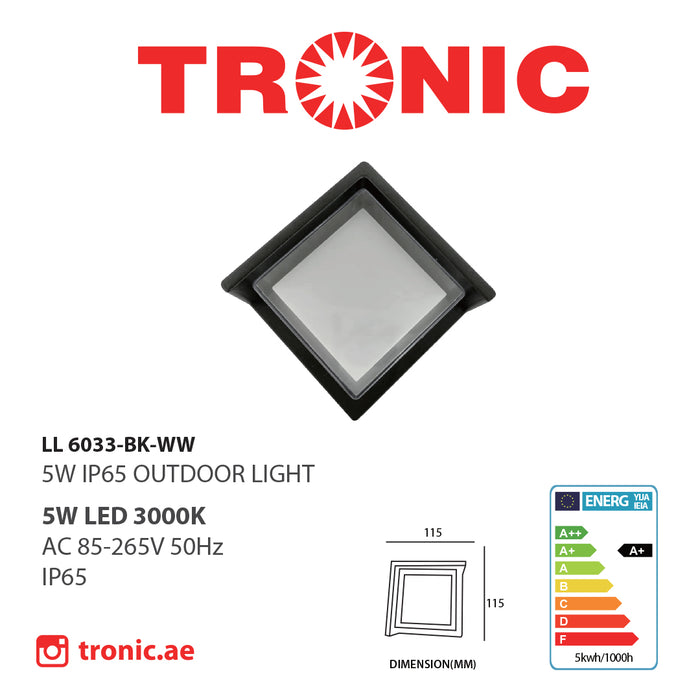 Tronic Black Led Wall Light Square 3 Tronic Black Led Wall Light Square