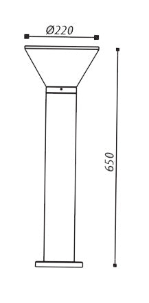 Tronic Black Cone-Shaped Garden Bollard 5 Tronic Black Cone-Shaped Garden Bollard