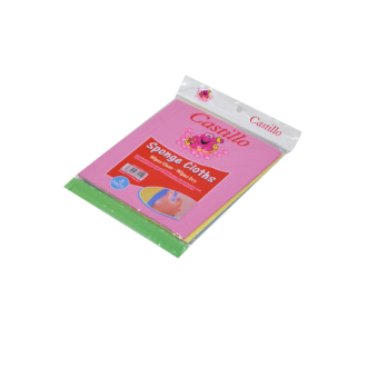 Castillo Heavy Duty Sponge Cloths Red, Yellow & Blue 20x17cm (Pack of 96Pcs)