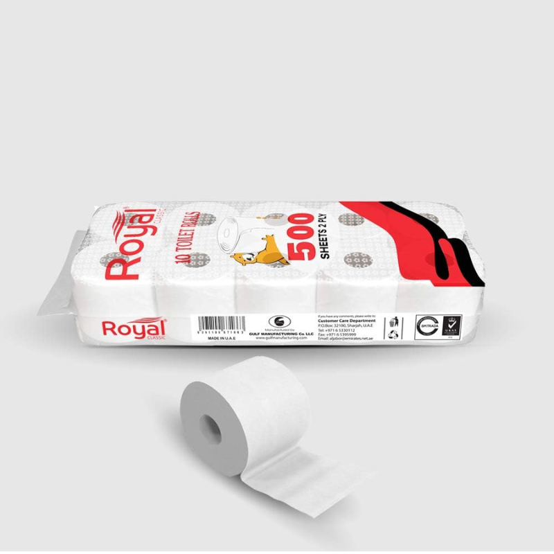 Royal Classic Toilet Roll 500 Sheets X 2 Ply (Pack Of 10) 2 Royal Classic Toilet Roll 500 Sheets X 2 Ply (Pack Of 10)