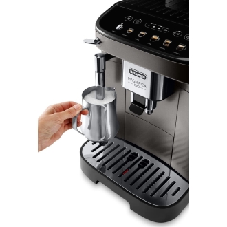 De'Longhi Magnifica EVO Bean to Cup Fully Automatic Coffee Machine Traditional Milk Frother Built In Grinder 100% Arabica Whole Coffee Beans ECAM290.42.TB Titanium & Black