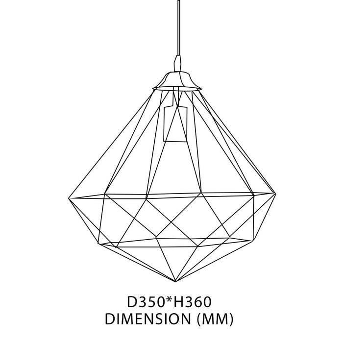Tronic Diamond Cage Pendant Lamp 2 Tronic Diamond Cage Pendant Lamp