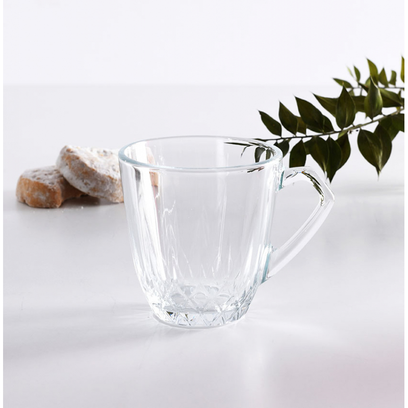 Pasabahce Mercan Mugs 160Ml 6Pcs Crystal Look, Refined Design And Dishwasher Safe 55733 6 Pasabahce Mercan Mugs 160Ml 6Pcs Crystal Look, Refined Design And Dishwasher Safe 55733