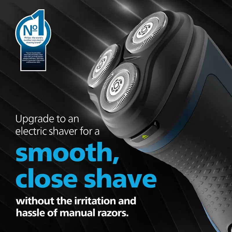 Philips Electric Cordless Shaver Comfortcut Blades, 3D Floating Heads, Shave Wet &Amp; Dry, One-Touch Open 1000 Series S1151 10 Philips Electric Cordless Shaver Comfortcut Blades, 3D Floating Heads, Shave Wet &Amp; Dry, One-Touch Open 1000 Series S1151
