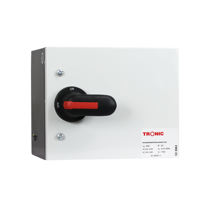 Tronic Main Switch Fused With Rotary 63A 1 Tronic Main Switch Fused With Rotary 63A