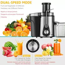 Sonifer Juice Extractor 850W 1L 2 Speeds Stainless Steel 2 Sonifer Juice Extractor 850W 1L 2 Speeds Stainless Steel
