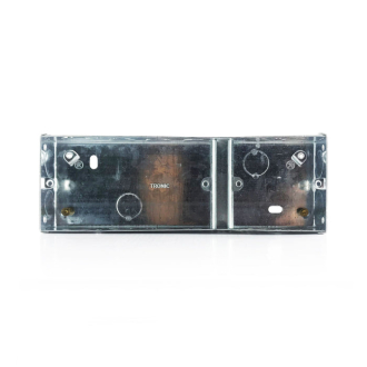 Tronic Single+Twin Galvanised Iron Electrical Switch Box 3 Way