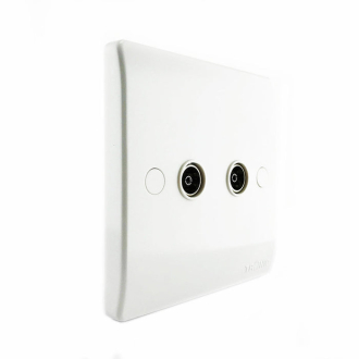 Tronic Television Socket 2 Gang