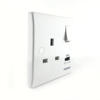 Tronic Single Socket With USB 13Amps