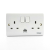 Tronic Twin Switch Socket with USB