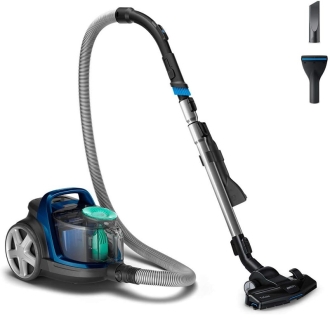 Philips Vacuum Cleaner Dry 2000W Bagless Canister 1.5L Dust Capacity, H13 Allergy Filter, PowerCyclone 7 Technology and TriActive Nozzle, 5000 Series FC9570/62